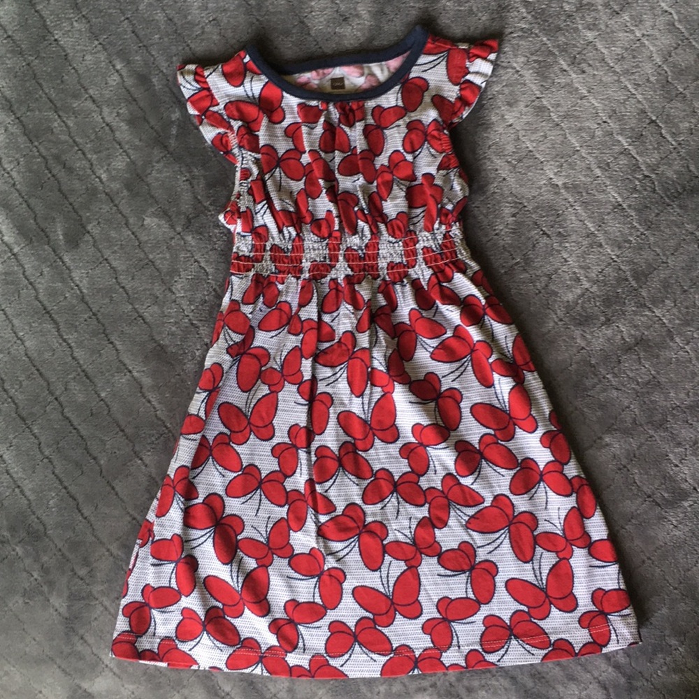 Girls Tea Collection butterfly dress 100% cotton